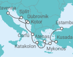 Itinerario del Crucero Islas griegas - NCL Norwegian Cruise Line