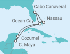 Itinerario del Crucero Bahamas, México, Estados Unidos - MSC Cruceros