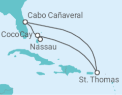 Itinerario del Crucero Caribe Oriental & Perfect Day - Con vuelos - Royal Caribbean