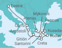 Itinerario del Crucero De Italia a Grecia - Azamara