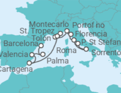 Itinerario del Crucero Sabores de la Toscana - Silversea
