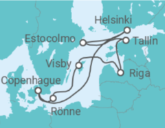 Itinerario del Crucero Finlandia, Suecia, Estonia, Letonia - Explora Journeys