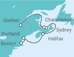 Itinerario del Crucero Canadá - Holland America Line