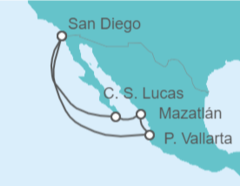 Itinerario del Crucero México - Holland America Line