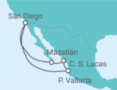 Itinerario del Crucero México - Holland America Line