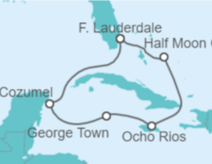 Itinerario del Crucero Jamaica, Islas Caimán, México - Holland America Line