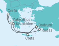 Itinerario del Crucero Grecia, Turquía - AIDA