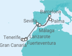 Itinerario del Crucero Islas Canarias - AIDA
