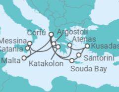 Itinerario del Crucero Grecia, Turquía, Malta, Italia - AIDA