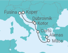 Itinerario del Crucero Croacia, Montenegro, Grecia - Explora Journeys