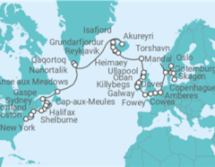 Itinerario del Crucero Escandinavia, Eclipse solar y paso del fuego y el hielo - Seabourn