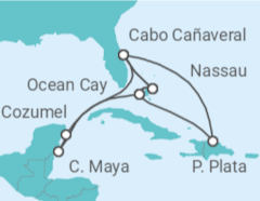 Itinerario del Crucero Bahamas, Estados Unidos, México - MSC Cruceros