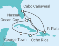 Itinerario del Crucero Bahamas, Jamaica, Islas Caimán - MSC Cruceros