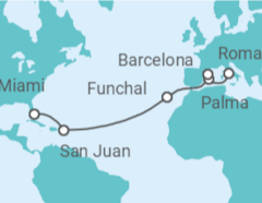 Itinerario del Crucero Desde Roma a Miami - MSC Cruceros