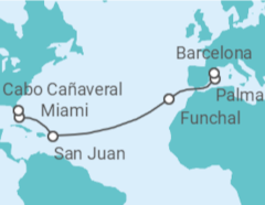 Itinerario del Crucero Desde Palma de Mallorca a Orlando - MSC Cruceros