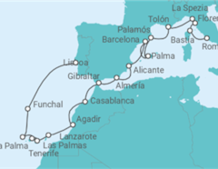 Itinerario del Crucero Islas Canarias - Oceania Cruises