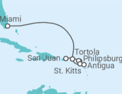 Itinerario del Crucero Esencia caribeña - Oceania Cruises