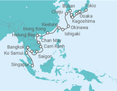 Itinerario del Crucero Rutas de la Seda hasta los samuráis - Oceania Cruises