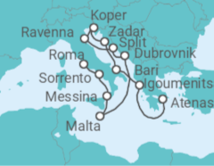 Itinerario del Crucero Mediterráneo Eterno - Oceania Cruises