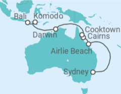 Itinerario del Crucero Explorador de Australia Oriental - Oceania Cruises