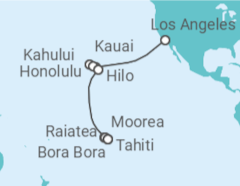 Itinerario del Crucero Tramo vuelta al mundo: de Los Ángeles a Papeete - Oceania Cruises