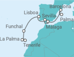 Itinerario del Crucero Islas Canarias - AIDA