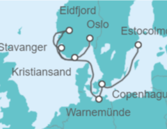 Itinerario del Crucero Dinamarca y Fiordos Noruegos - MSC Cruceros
