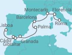 Itinerario del Crucero Césares y conquistadores - Oceania Cruises