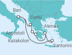 Itinerario del Crucero Sabores griegos TI  - MSC Cruceros
