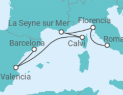 Itinerario del Crucero Italia, Francia y España - Cunard