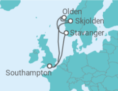 Itinerario del Crucero Noruega - Princess Cruises