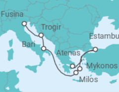 Itinerario del Crucero Un viaje de costas míticas a joyas adriáticas - Explora Journeys