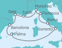 Itinerario del Crucero De Miró a Miguel Ángel - Regent Seven Seas