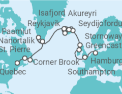 Itinerario del Crucero Un gran viaje de aventuras atlánticas, encantos nórdicos y fascinantes glaciares - Explora Journeys