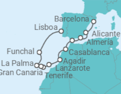 Itinerario del Crucero Islas Canarias - Oceania Cruises