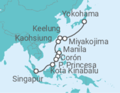 Itinerario del Crucero Archipiélagos del Este - Oceania Cruises