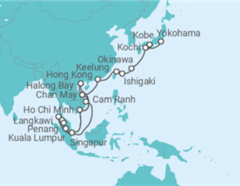 Itinerario del Crucero Sudeste Asiático con Japón - Princess Cruises