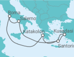 Itinerario del Crucero Mediterráneo y Egeo - Princess Cruises