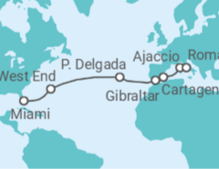 Itinerario del Crucero Travesía Transatlántica - Princess Cruises