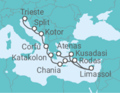 Itinerario del Crucero Tesoros del Mundo Clásico - Princess Cruises