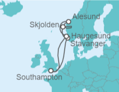 Itinerario del Crucero Noruega - Cunard