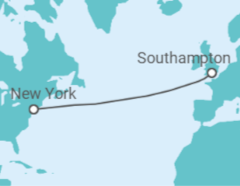 Itinerario del Crucero Transatlántico desde Reino Unido  - Cunard