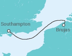 Itinerario del Crucero Bélgica - Cunard