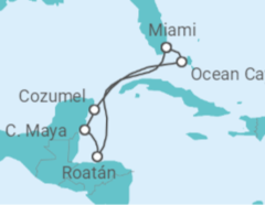 Itinerario del Crucero Caribe Occidental - Con vuelos - MSC Cruceros