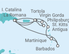 Itinerario del Crucero Antigua, Islas Vírgenes, República Dominicana, Barbados - MSC Cruceros