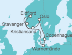 Itinerario del Crucero Alemania, Noruega - Con vuelos - MSC Cruceros