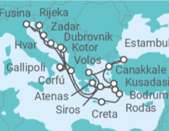 Itinerario del Crucero Un viaje ampliado de mitos, tesoros y maravillas costeras - Explora Journeys