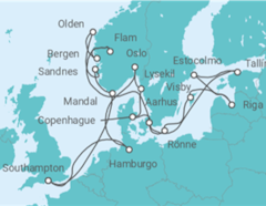 Itinerario del Crucero Un viaje ampliado con todo el carácter del norte y repleto de maravillas culturales y artísticas - Explora Journeys