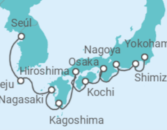 Itinerario del Crucero Osaka, Kochi, Jeju y Nagoya - NCL Norwegian Cruise Line