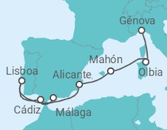 Itinerario del Crucero España, Portugal, Italia - MSC Cruceros